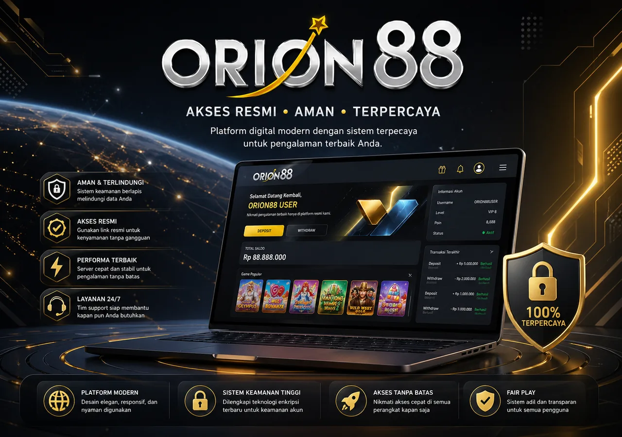 Ilustrasi pusat verifikasi keamanan ORION88